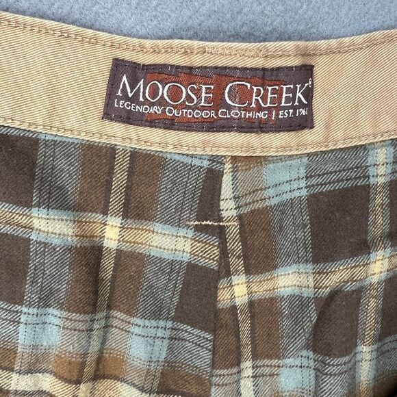 Moose Creek Pants Mens 36x30 Beige Flannel Lined Cargo Khaki Loose Straight Leg - Picture 4 of 11